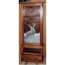#1608 Solid Pine Fully Assembled 8-Gun Cabinet 